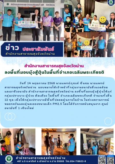 ลงพื้นที่มอบมุ้งสู้ฝุ่นอ.เฉลิมพระเกียรติ