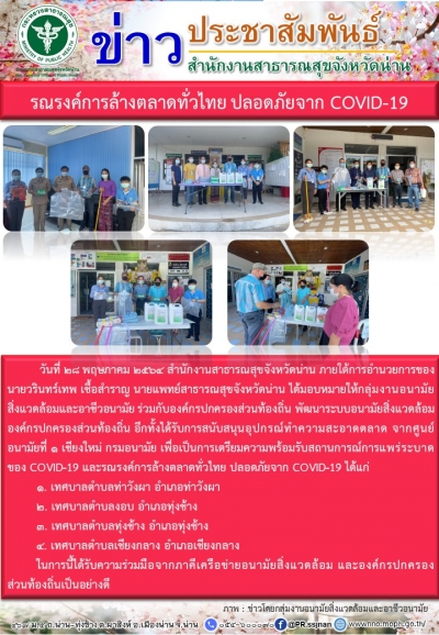 รณรงค์ล้างตลาดทั่วไทย ปลอดภัยจาก COVID-19