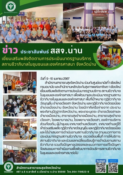 เยี่ยมเสริมพลังติดตามการประเมินมาตรฐานบริการสถานชีวาภิบาลในชุมชน
